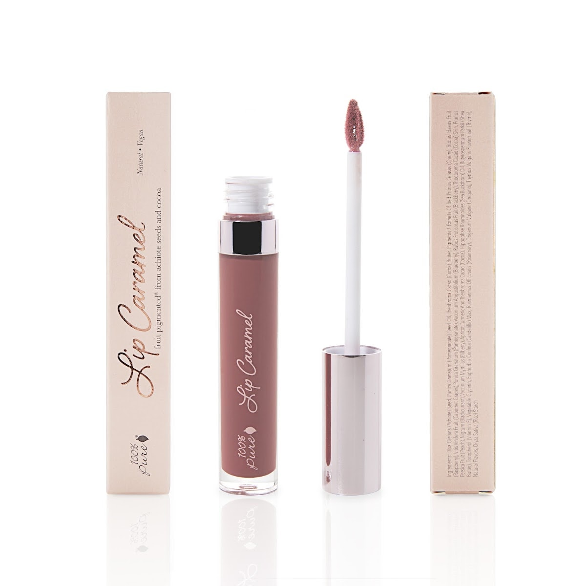 100% Pure lip caramel packaging