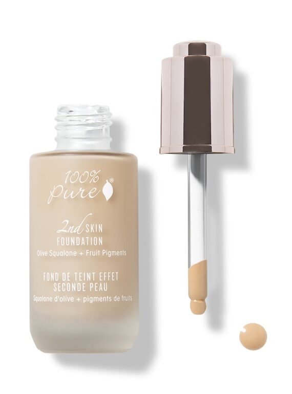 2nd skin foundation, breathable, buildable, vegan foundation