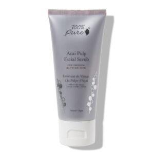 Acai pulp facial scrub for brightening, anti-aging