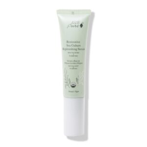 100% Pure Sea Culture Replenishing Serum tube, seaweed hydrating serum for mature skin with sea kelp and chia water