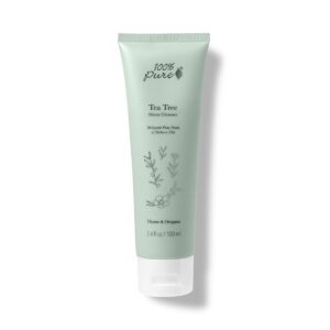 tea tree detox cleanser for acne, oily skin, minimize pores